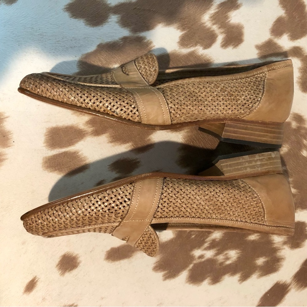 Seating Meucci Woven Leather Loafers-EUC - Picture 4 of 7